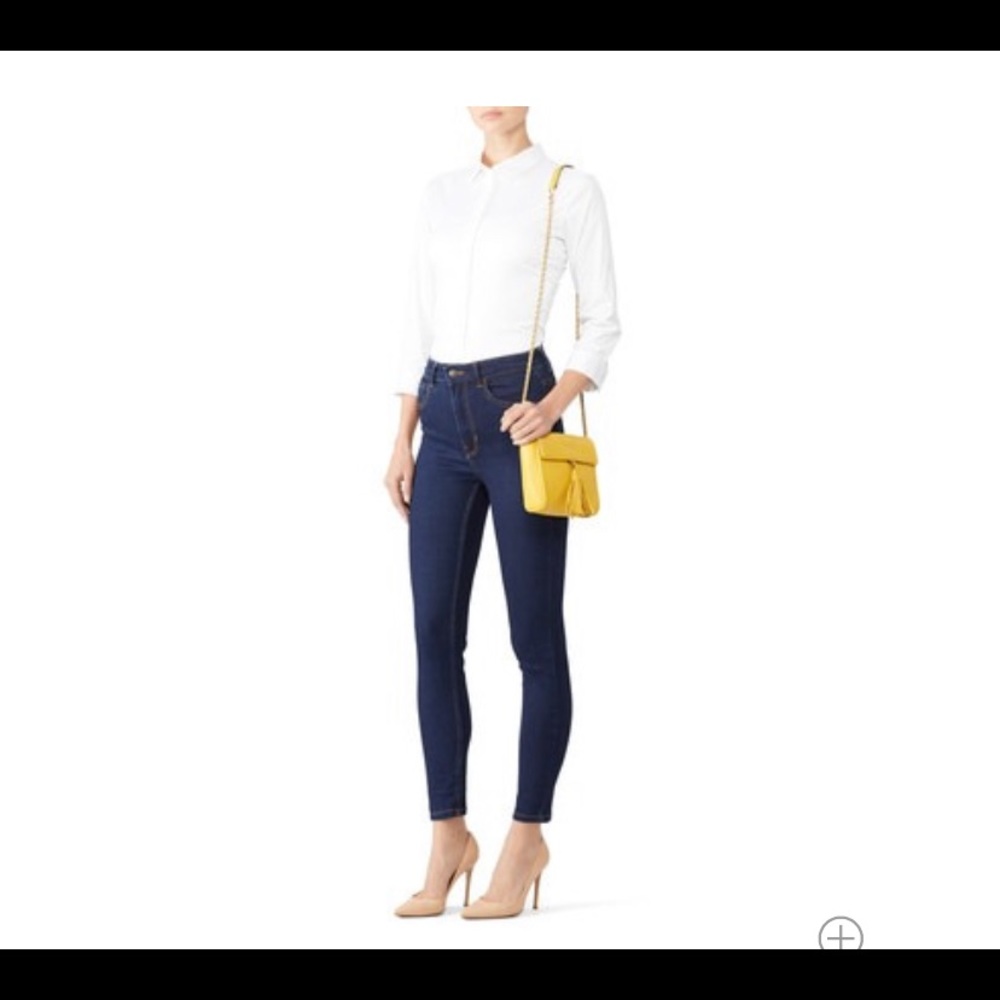 Tory Burch Fleming box crossbody mustard/yellow